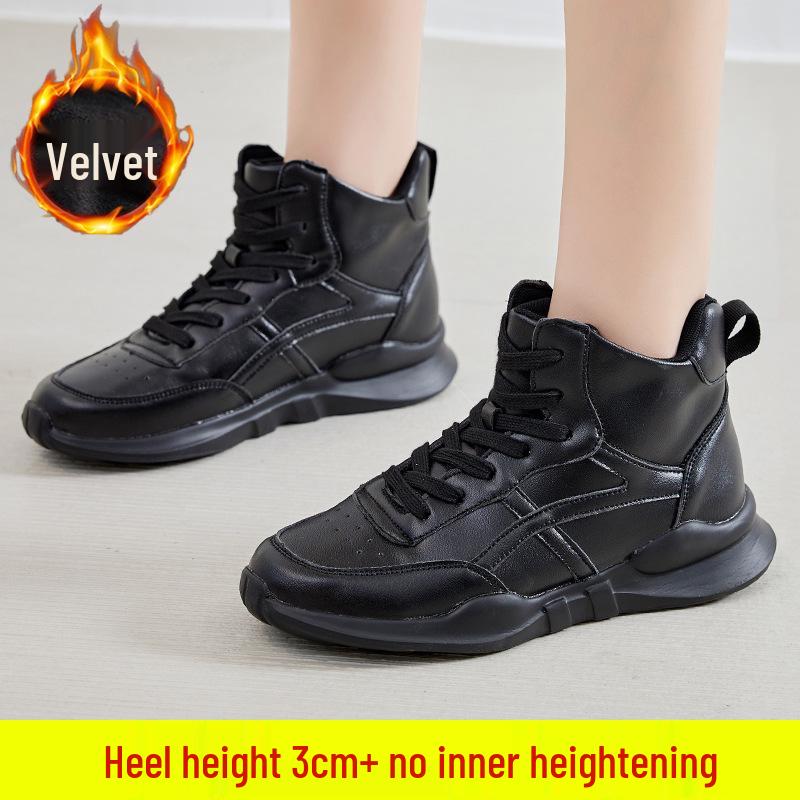 Dámské kožené kotníkové boty s vysokým svrškem, malé a velké velikosti, voděodolné, super lehké, velikosti 31-33 a 41-43