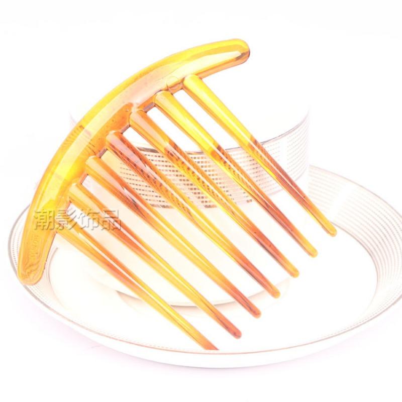 Plastic 7-tooth Hair Comb Accessories Comb Hair Accessories Long-toothed Updo Hair CombUpdo Hair SetHair Accessories