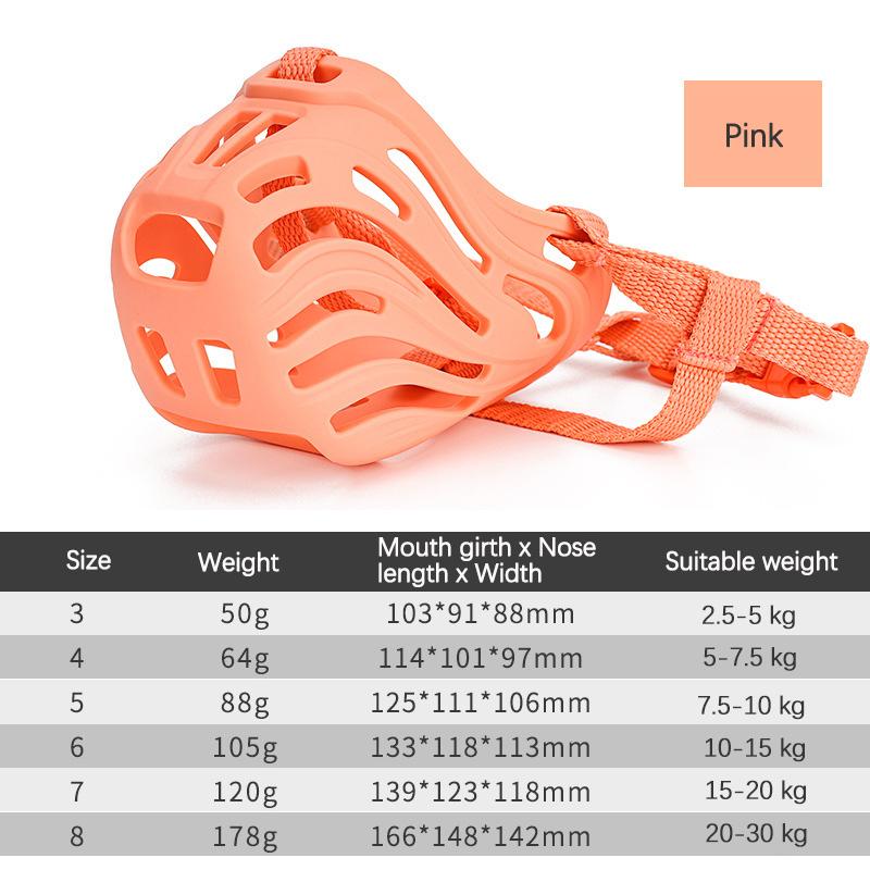 Anti-Biting Adjustable Pets Muzzle for Medium Large Dogs Quick Release Comfort Soft Silicone Dog Mouth Mask Bozal Para De Perro