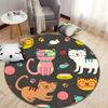 Free Shipping Colorful Cartoon Cats Round Rug for Kids' Room Round Carpet for Home Sofa Bedroom,gift