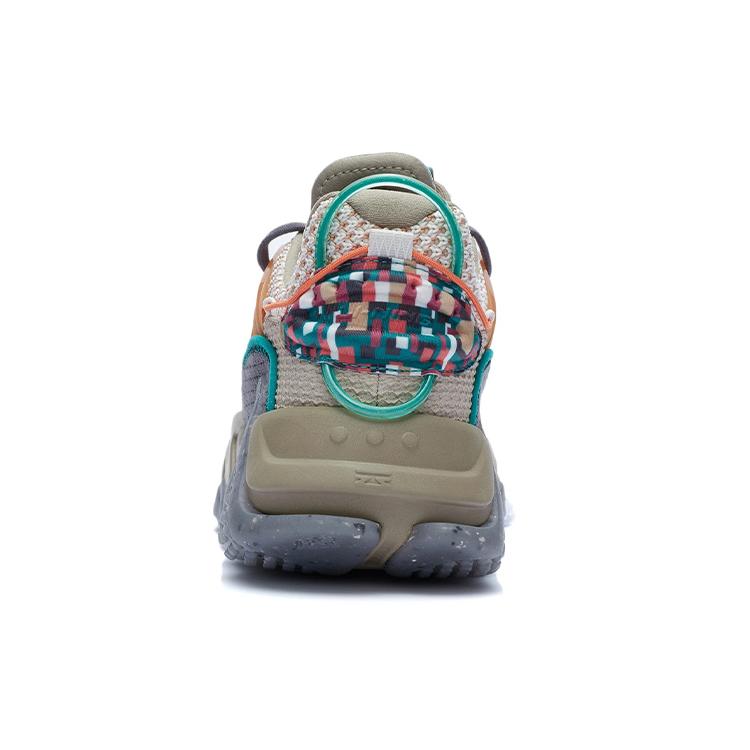 New LINING CF Casual Shoes Men Low Top Pearl White/Road Gray AGLR171-2