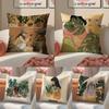 Elegant Simple Flower-Growing Girl Pillow Case Pattern Printed Pillowcase For Living Room Sofa Cushion Cover & Bedroom Decor