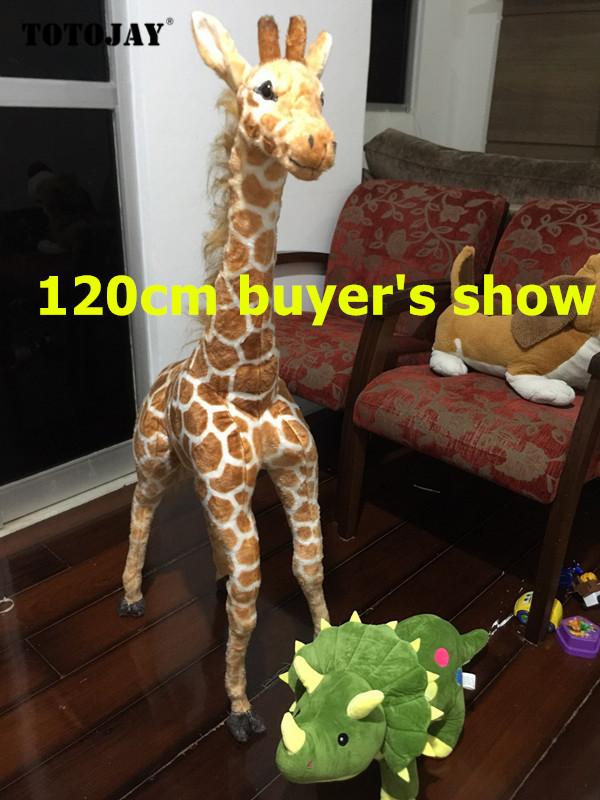 35-120 cm Giraffa Gigante Peluche Realistica Giocattoli Peluche di Alta Qualità Bambole Morbide Regalo di Compleanno per Bambini Bambini Neonati Decorazione Stanza