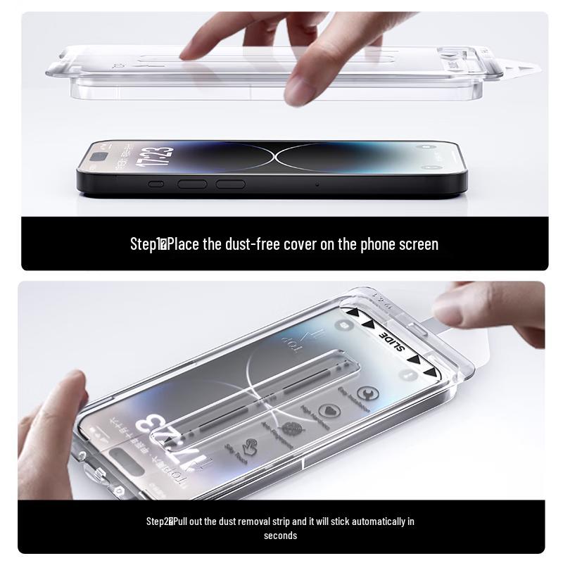 Shangsu iPhone Tempered Glass Screen Protector with Dust-Free Applicator