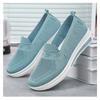Women's Summer Flying Woven Breathable Casual Shoes, One Foot Shoes, Lightweight Walking Shoes, Solid Color Versatile Single Shoes