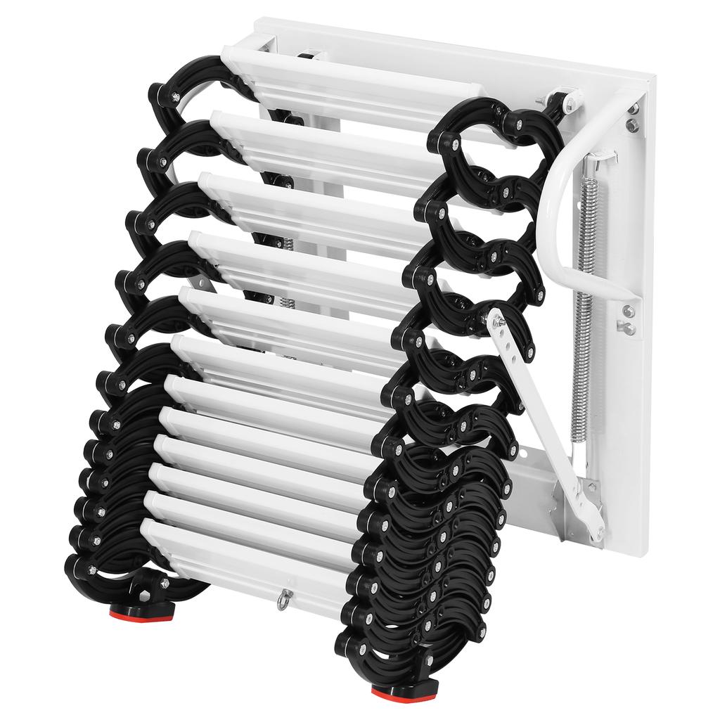 Aluminum Alloy Electric Invisible Loft Ladder Ceiling Mount Folding Attic Stairs Space Saving for Home Garage Roof Basement