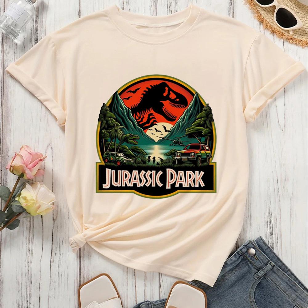 

Топовые футболки Парк Юрского периода для подростков Графичная Трендовая каваи Пастельная харадзюку футболка 2000-х уличная одежда Пастельная готика Университет Комфортная 3XL