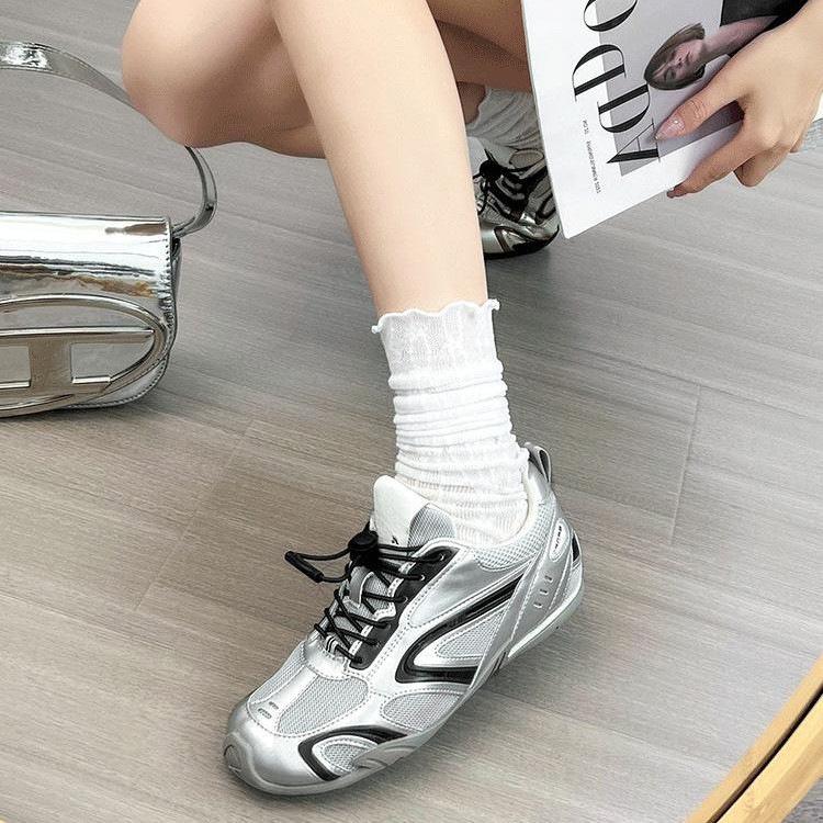 Outdoor niche racing shoes inner height increase moral training shoes women's 2025 new mesh breathable jogging casual sports shoes