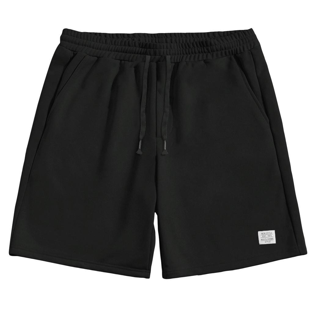 Herren Freizeithose mit elastischem Bund, lockere Passform, Kordelzug, Sportshorts mit Taschen für Outdoor- und Indoor-Aktivitäten