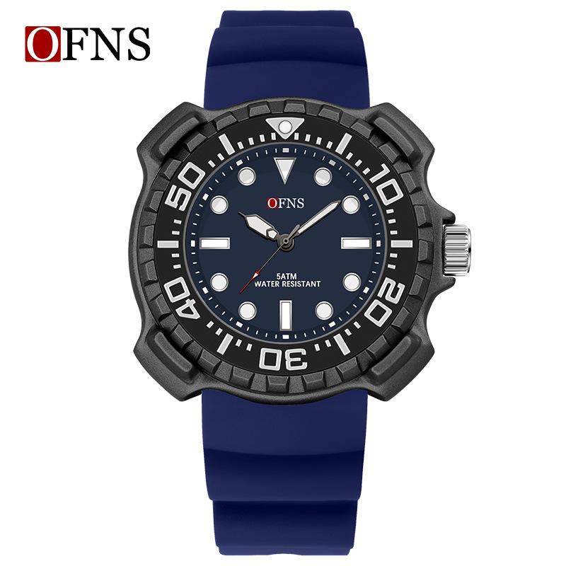 OFNS Luminous Waterproof Quartz Watch - Fashionable Men's and Women's Simple Design with Japanese Movement.