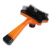 1-Pack Pet Hair Remover Brush for Cats - Ergonomic Handle, One-Click Detangling & Gentle Massage Comb, Blue & Pink Bristles, Easy Hair Removal Tool