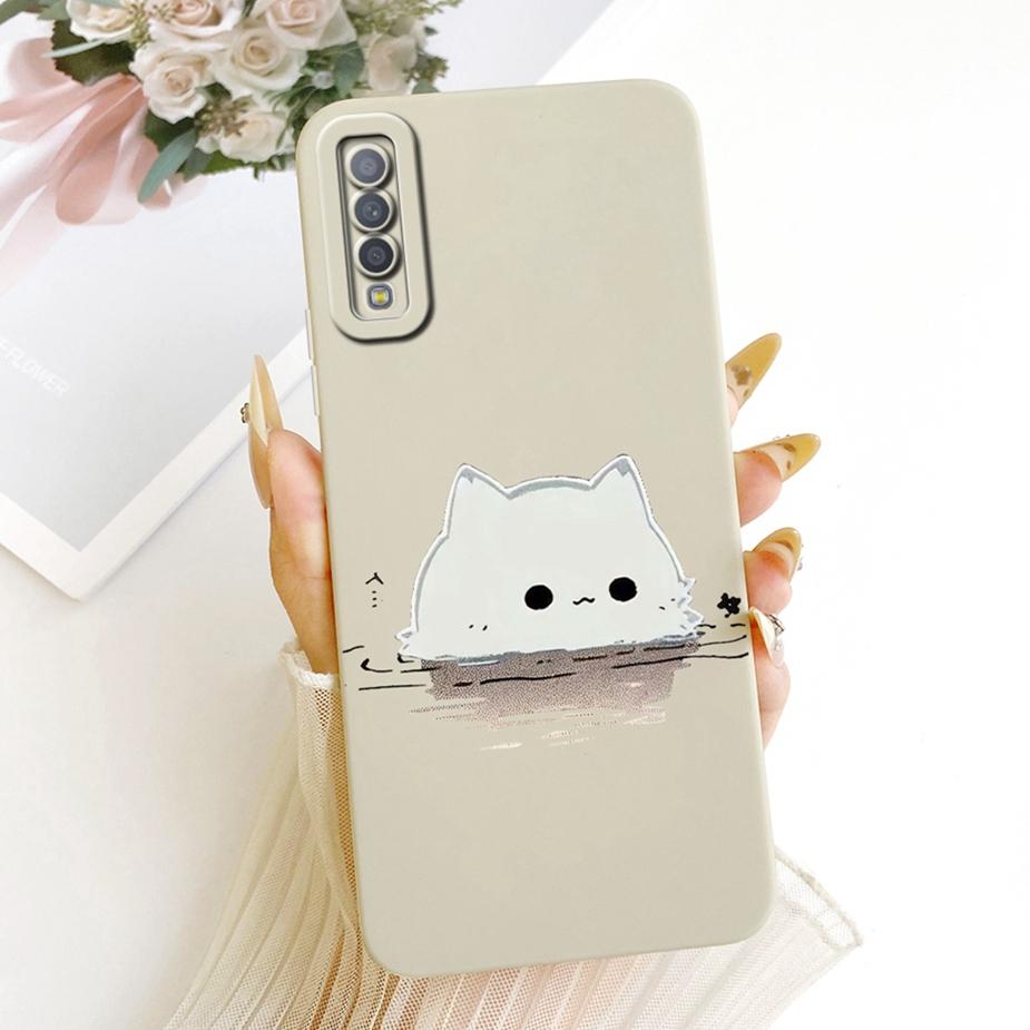 Handyhülle mit niedlichem Katzen- und Entenmotiv für Samsung Galaxy A7 2018 (SM-A750F) und Samsung A9 2018 (SM-A920F).