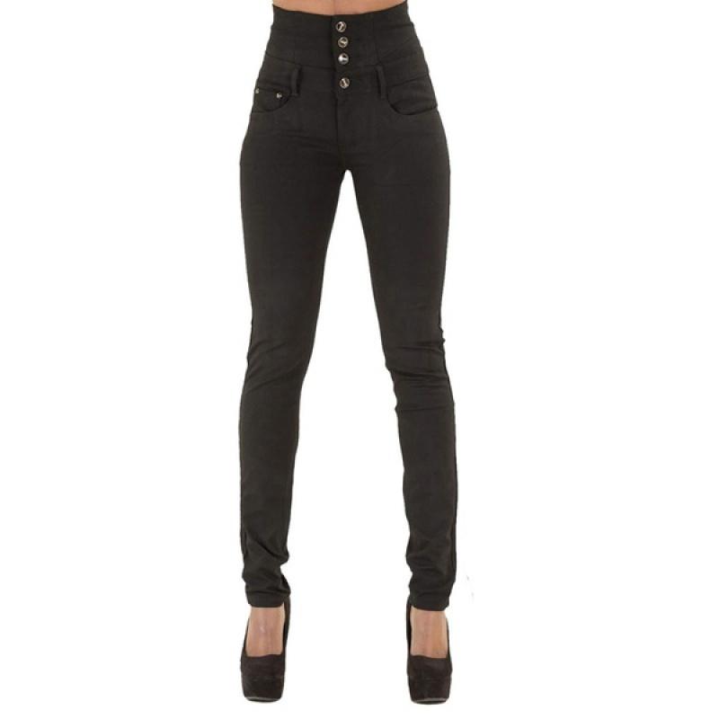 Dámské ležérní kalhoty s vysokým pasem Demin Pencil Pants Slim Jeans