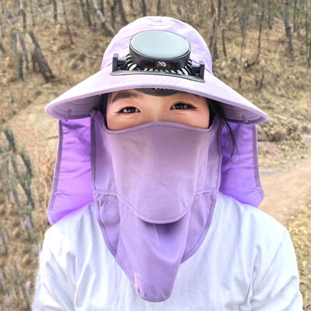 Rechargeable Fan Sun Hat Cotton Polyester Sunshade Hat New Visor Hat  Summer