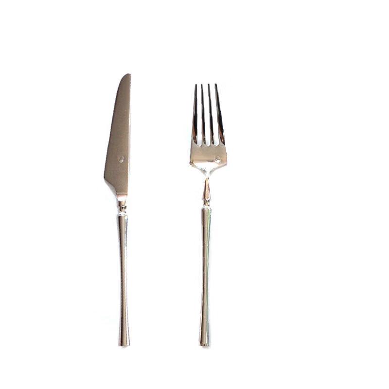 Qiwei French Style Small Waist 304 Stainless Steel Cutlery Set