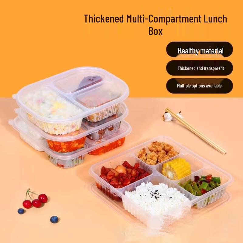 Chahua Disposable 4-Compartment Food Containers