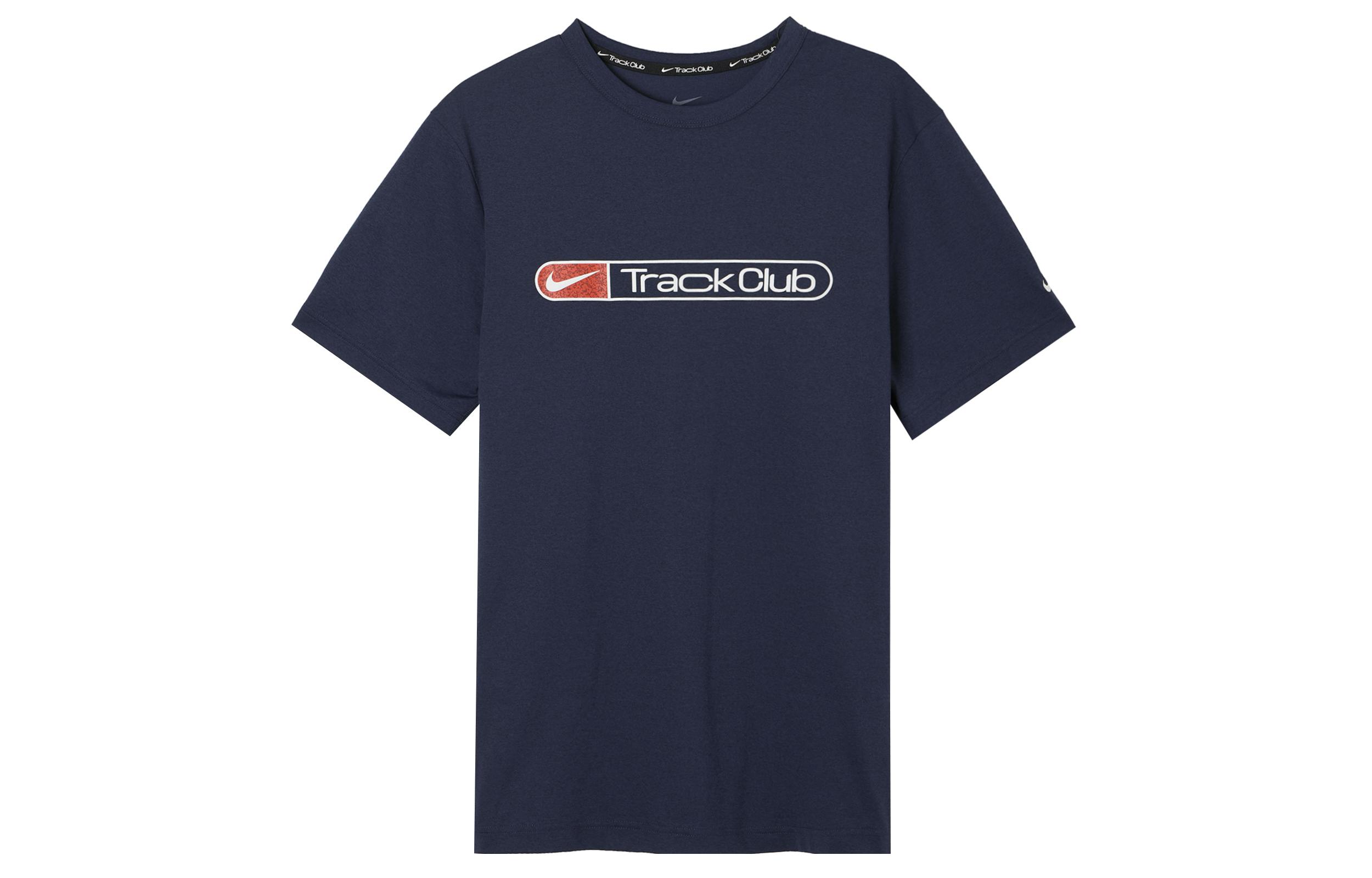 Nike Dri Fit T Shirts Men s Navy Blue Crew Neck Moderate FZ0291-410 M