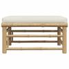 Maison Exclusive - Repose-pied de jardin avec coussin blanc crème Bambou