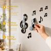 Removable Finish Music Note Wall Sticker 3D Look Embossed Wall Decal  Wall Background