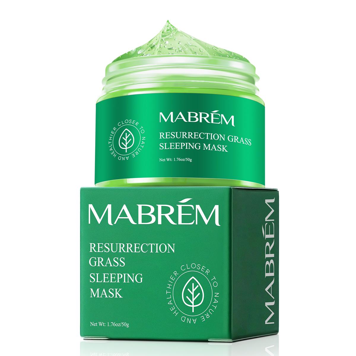 

Маска для сна MABREM Resurrection Grass, увлажняющая, отбеливающая, омолаживающая, с гиалуроновой кислотой, двойное увлажнение, восстановление кожи в ночное время 1pcs