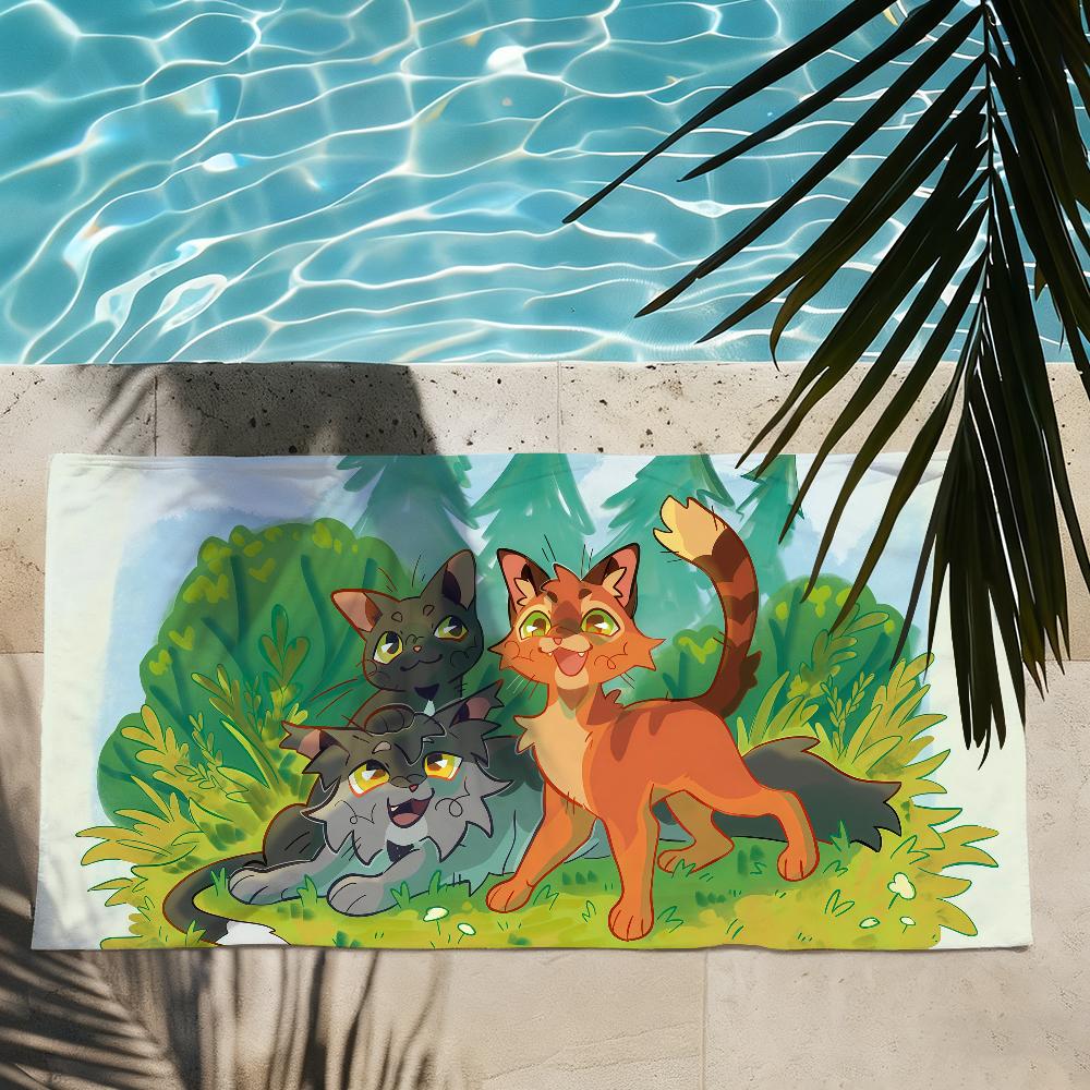 Gato Guerrero Firepaw Graypaw Ravenpaw Toalla Secado Rápido Toallas de Playa Son Adecuadas Para Piscinas Camping Yoga y el Gimnasio