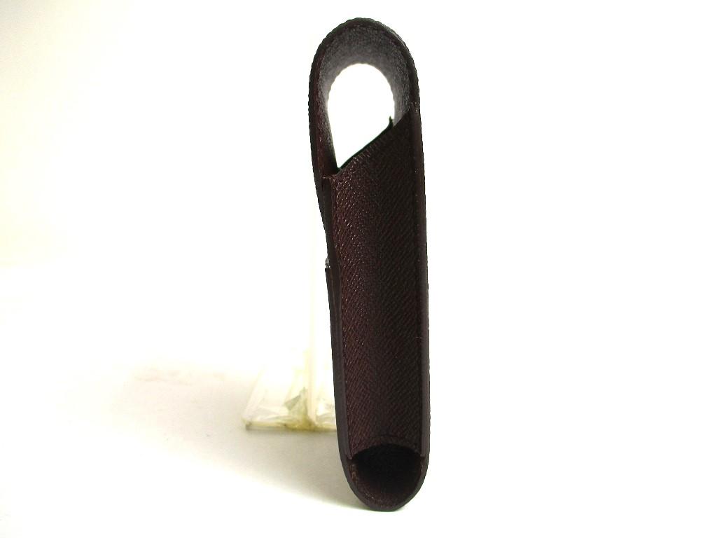 Authentic LOUIS VUITTON Damier Brown Leather Cigarette Case Tabacco Case #a453 Refurbished