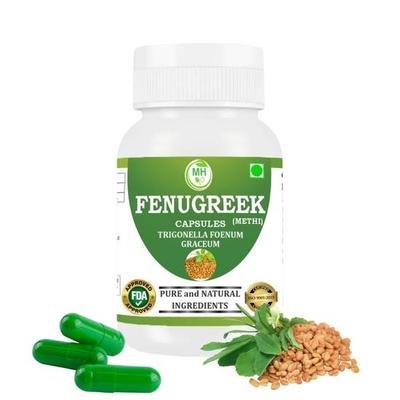 Morsan Nutraveda’s Fenugreek (Trigonella Foenum Graceum, Methi) Extract Capsule | Pack of 60 X 500 Mg. Veg. Capsules (1 Pack of 60 Capsules)