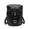 Damen Einseitige Umhängetasche, Mini Totenkopf Motorradtasche, Handytasche