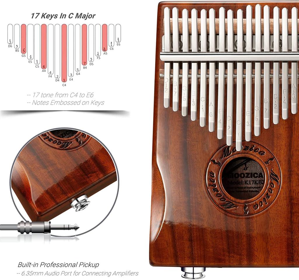 MOOZICA Kalimba 17-key K17K-EQ