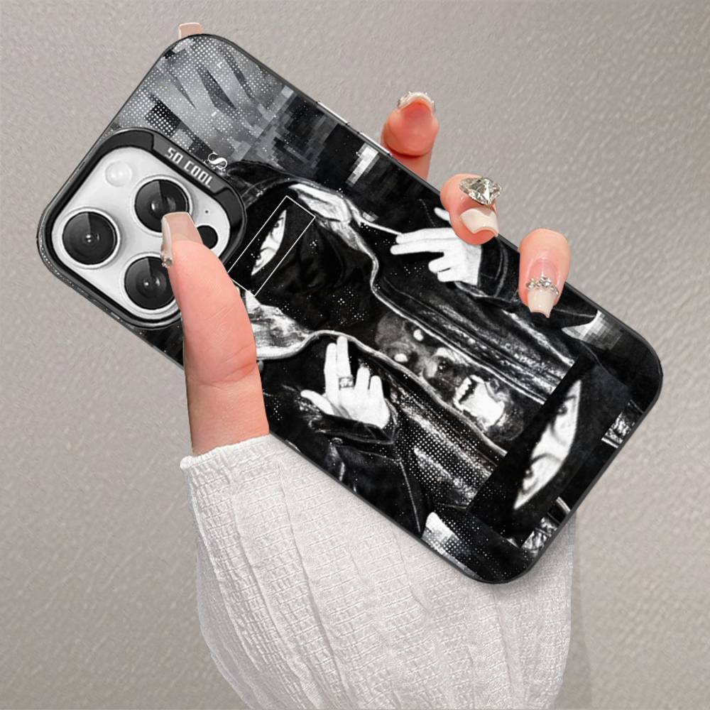 Singer E-EsDeeKid For Iphone 15 14 13 Plus 17 16 12 11 Pro Max Matte Colored Silver Luxury Phone Cover