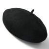 Women Beret French Hat Pure Colour Black Comfortable Costume Accessory for Winter Autumn Black