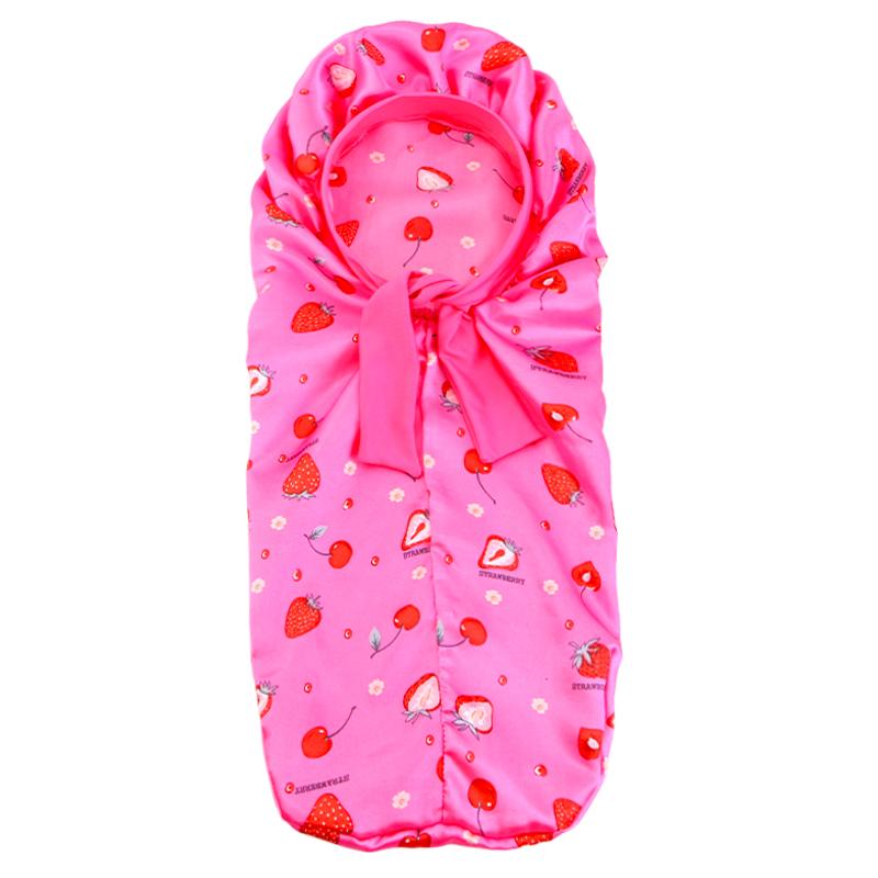 Kinder Lange Schlauchhaube Cartoon-Druck Breites Elastisches Band Nachtmütze für Lockiges Haar Haarpflege Kopfbedeckung Kappe Jungen Mädchen Schlafmütze