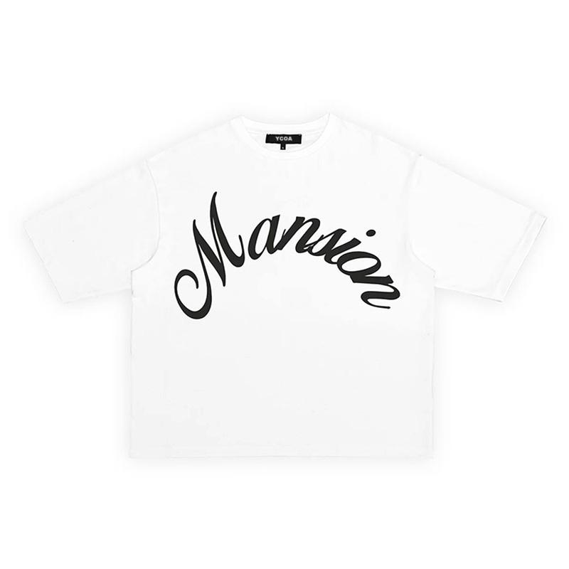 

100 Cotton TShirt Short Sleeve Top Letter Oversized Tee Print Casual Y2k Streetwear Vintage Summer Korean Fashion Men Clothing S