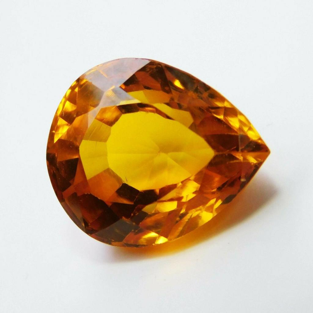 9.20 Ct Very Pretty PEAR Cut Yellow Natural SAPPHIRE Gemstone CERTIFIED