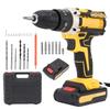 21V Impact Driver Kit Cordless Drill 3in1 Power Tools 35N.m .  1280RPM Stepless Speed Control Support 10mm Drilling Wi