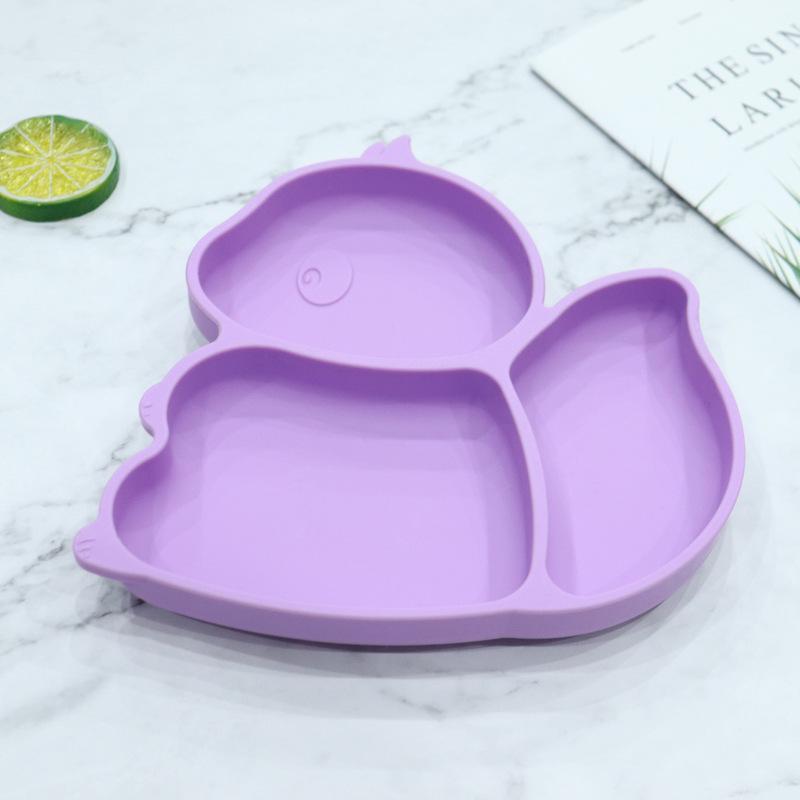 

Детские силиконовые подносы для еды с присосками - круглые и квадратные модели