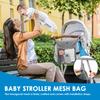 Baby Stroller Hanging Storage Bag Infant Product hanging Organizers   Portable Large Capacity Double Pockets Mesh bags for Mummy