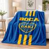 Boca Juniors Flannel Throw Blanket Soft Warm Cozy For Sofa Bed Indoor Home Bedroom Use