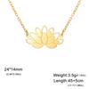 Lotus Flower Pendant Necklace Stainless Steel Women's Choker Yoga Buddhism Amulet Jewelry Birthday Gift