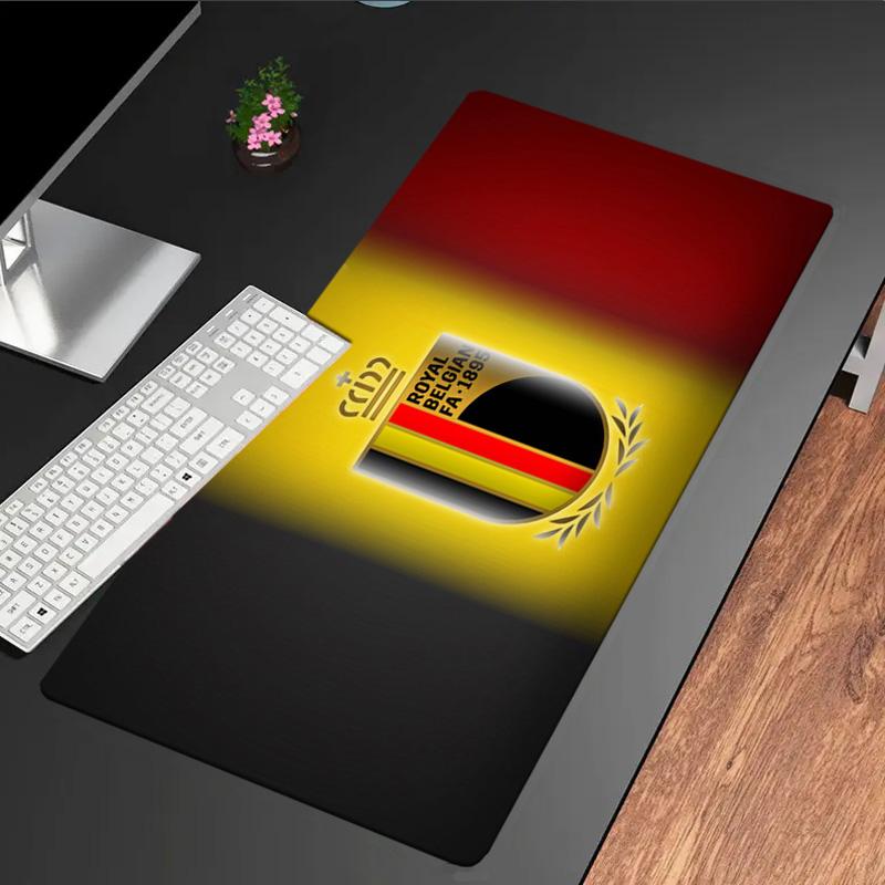 Belgian Football Association Emblem mouse pad, rubber base, esports desk mat, mouse pad for gamers and office use, gaming desk , easy to clean mat