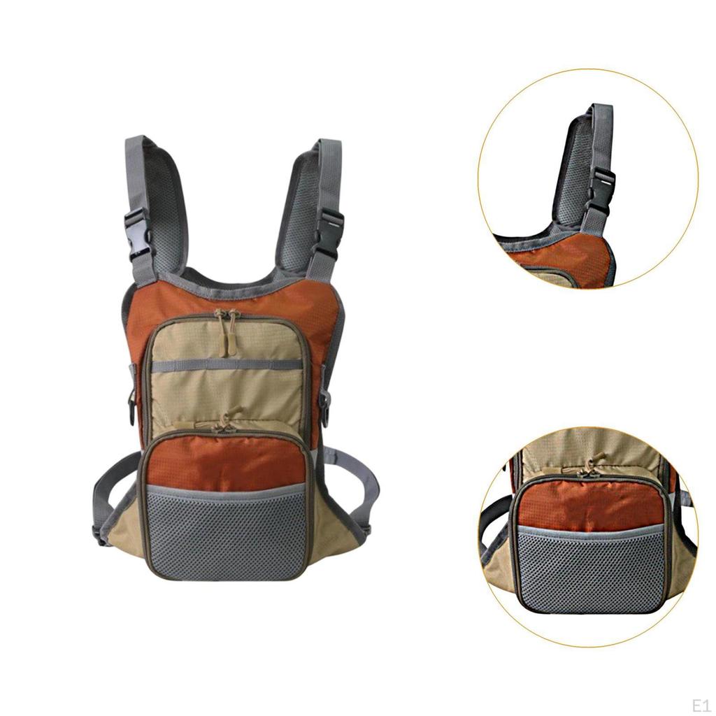 Fly Fishing Chest Pack Oxford Cloth Comfort Lightweight Hiking for Men Women Outdoor Ergonomic Quick