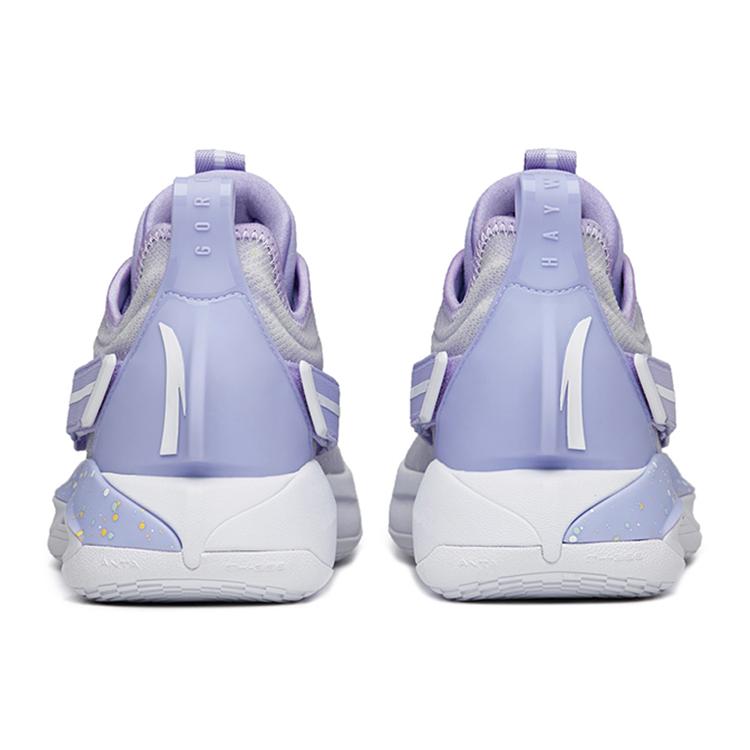 New Anta GH3 Cushioning Anti Slip And Wear Resistant Low Top Basketball Shoes Light Purple 112221103-2
