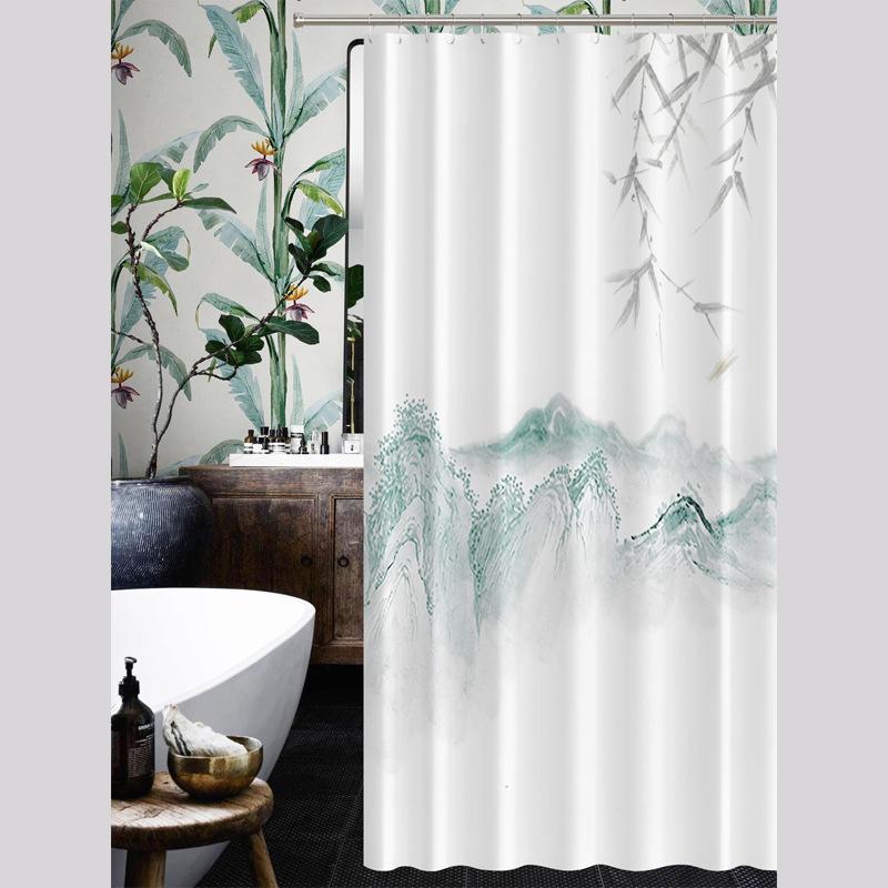 Tenda impermeabile ispessita per bagno, tenda da doccia a prova di muffa, tenda divisoria per doccia, tenda da doccia, tenda da bagno, perforazione gratuita