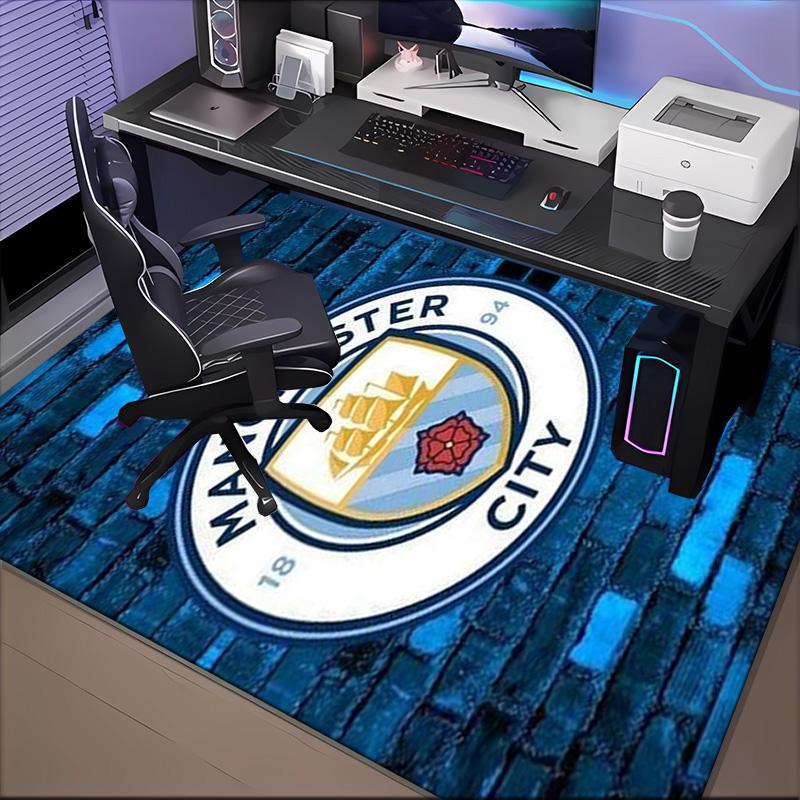 City Football Club Printed Office Carpet Chair Cushion  Entryway Rug, Rugs for Living Room, Bedroom Christmas gifts