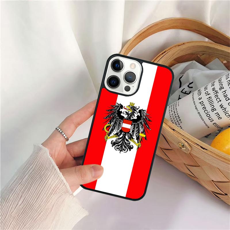 Austria Flag Phone Case For iPhone 17 Air 16e 15 14 11 12 13 Pro  MAX Plus Coque Cover Shell
