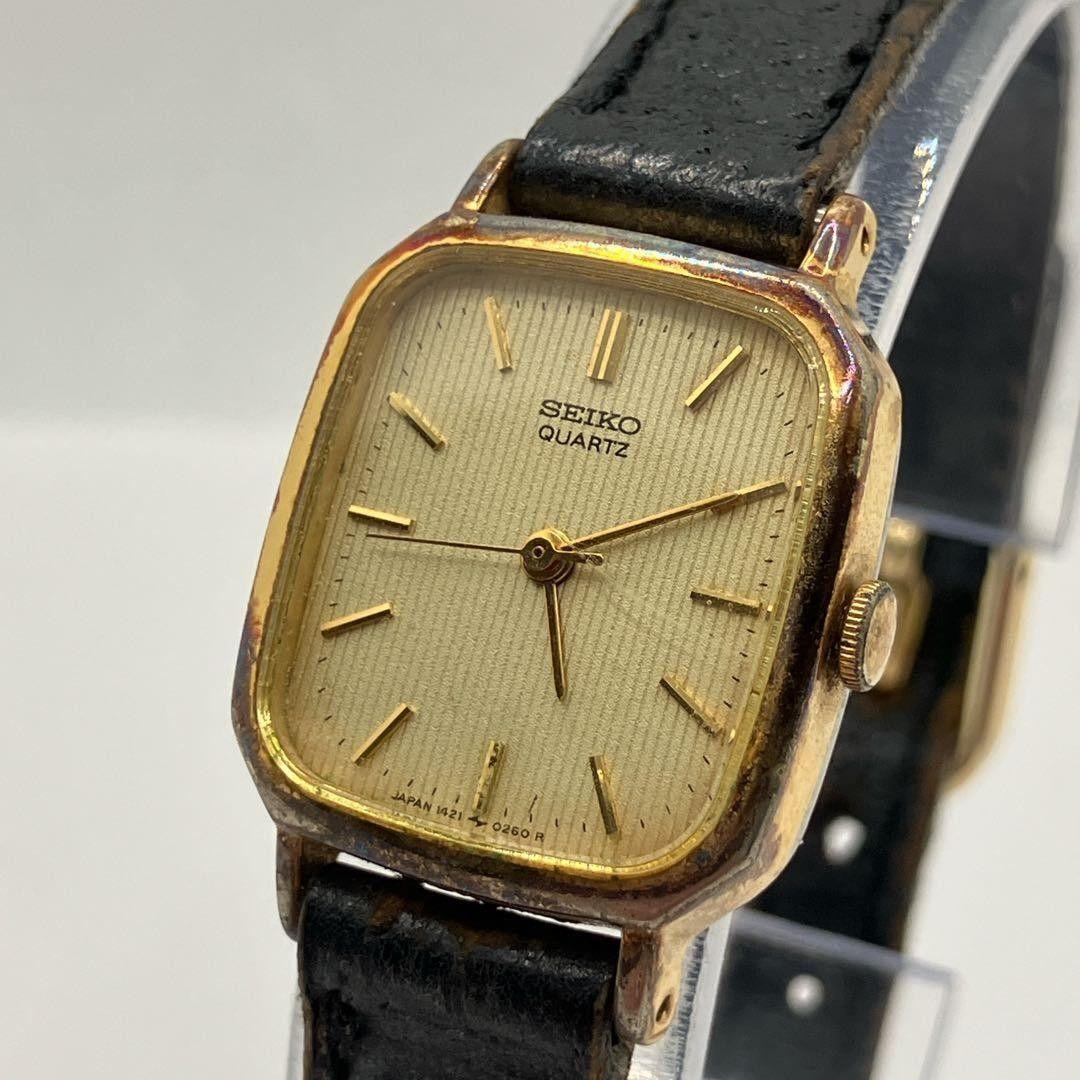 Used Working item Ladies SEIKO watch square new battery vintage