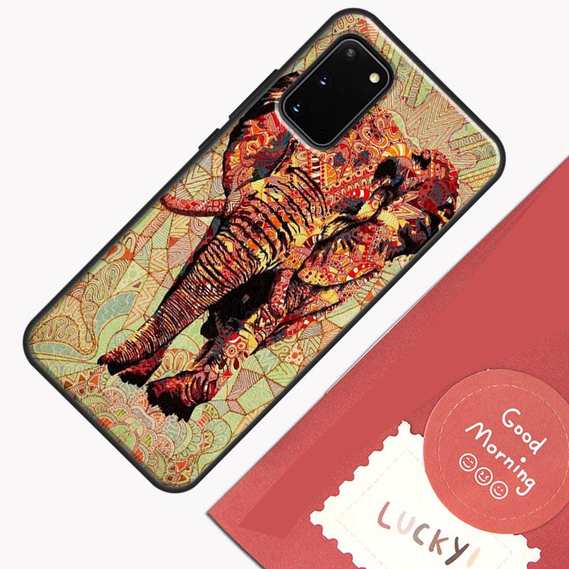 Elephant Floral Tribal Phone Case For Samsung Galaxy S26 S25 Ultra S20 S21 S22 S23 S24 S10 Plus S25 FE Cover Shell