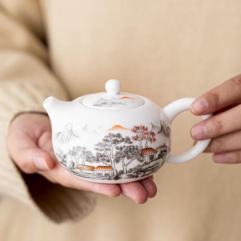 CHANGSHEGNYUAN Translucent White Porcelain Tea Set