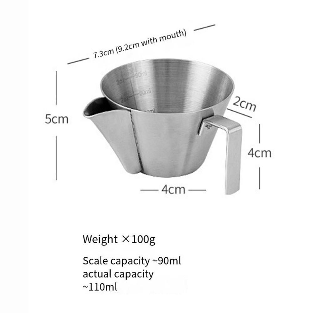 304 Stainless Steel Coffee Scoop Cup With Measurement Lines For Precise Pouring And Cooking Accessories Silver