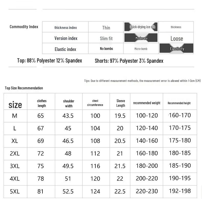 Men's Ice Silk Casual T-shirt & Shorts Set